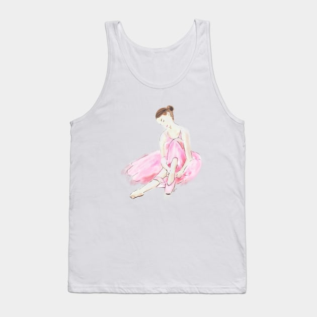 Pink ballet dancer Tank Top by Mimie20